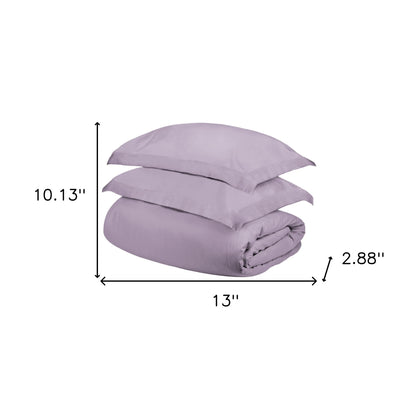 Pink Lavender Queen Cotton Blend 300 Thread Count Washable Duvet Cover Set