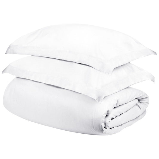 White Queen Cotton Washable Duvet Cover Set With Two Shams