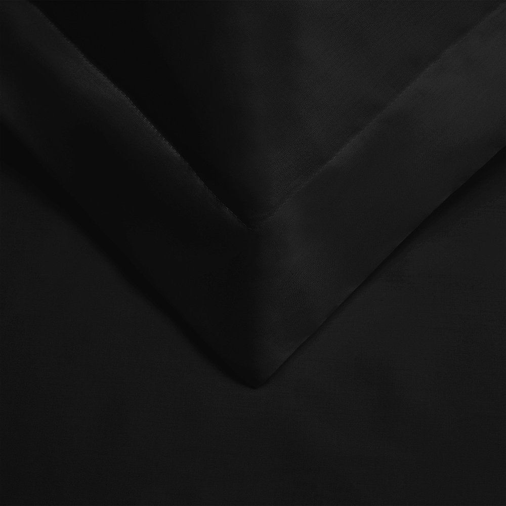 Black King Cotton Blend 300 Thread Count Washable Duvet Cover Set HomeRoots
