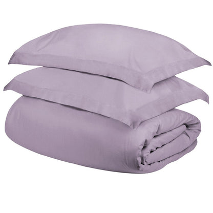 Pink Lavender King Cotton Blend 300 Thread Count Washable Duvet Cover Set HomeRoots