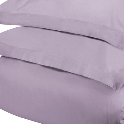 Pink Lavender King Cotton Blend 300 Thread Count Washable Duvet Cover Set HomeRoots