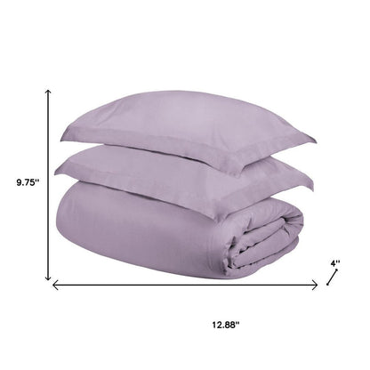 Pink Lavender King Cotton Blend 300 Thread Count Washable Duvet Cover Set HomeRoots