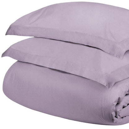 Pink Lavender King Cotton Blend 300 Thread Count Washable Duvet Cover Set HomeRoots