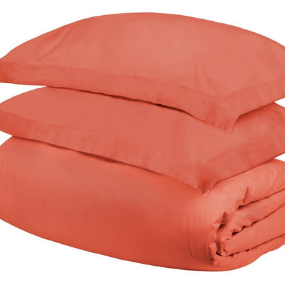 Coral Twin Cotton Washable Duvet Cover Set HomeRoots