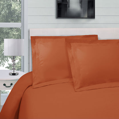 Pumpkin Twin Cotton Blend 300 Thread Count Washable Duvet Cover Set