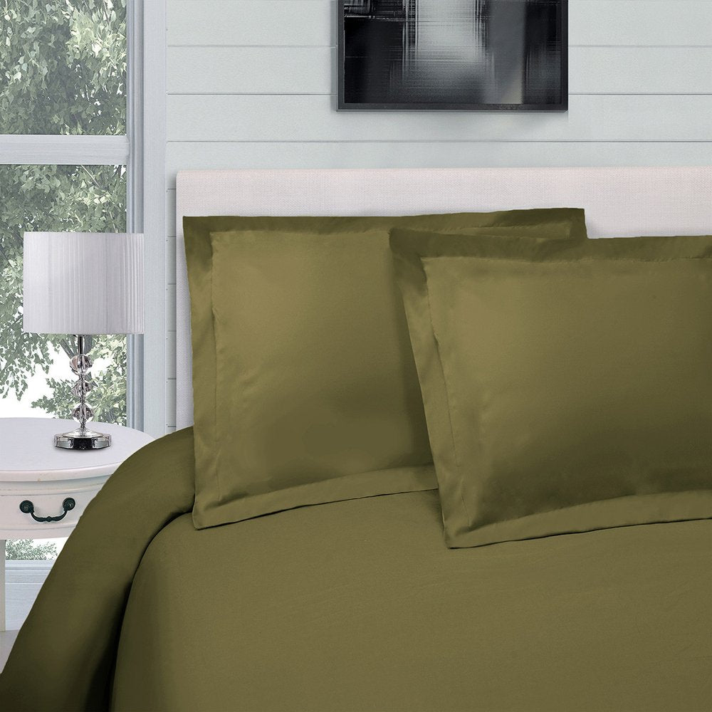 Sage Twin Cotton Blend 300 Thread Count Washable Duvet Cover Set HomeRoots