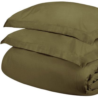 Sage Twin Cotton Blend 300 Thread Count Washable Duvet Cover Set HomeRoots