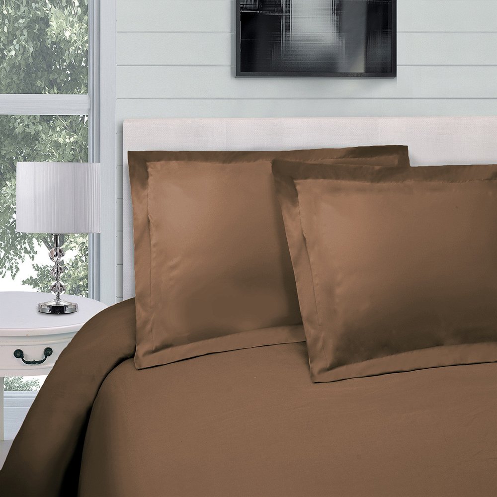 Taupe Twin Cotton Blend 300 Thread Count Washable Duvet Cover Set HomeRoots