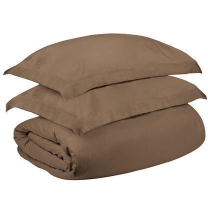 Taupe Twin Cotton Washable Duvet Cover Set HomeRoots
