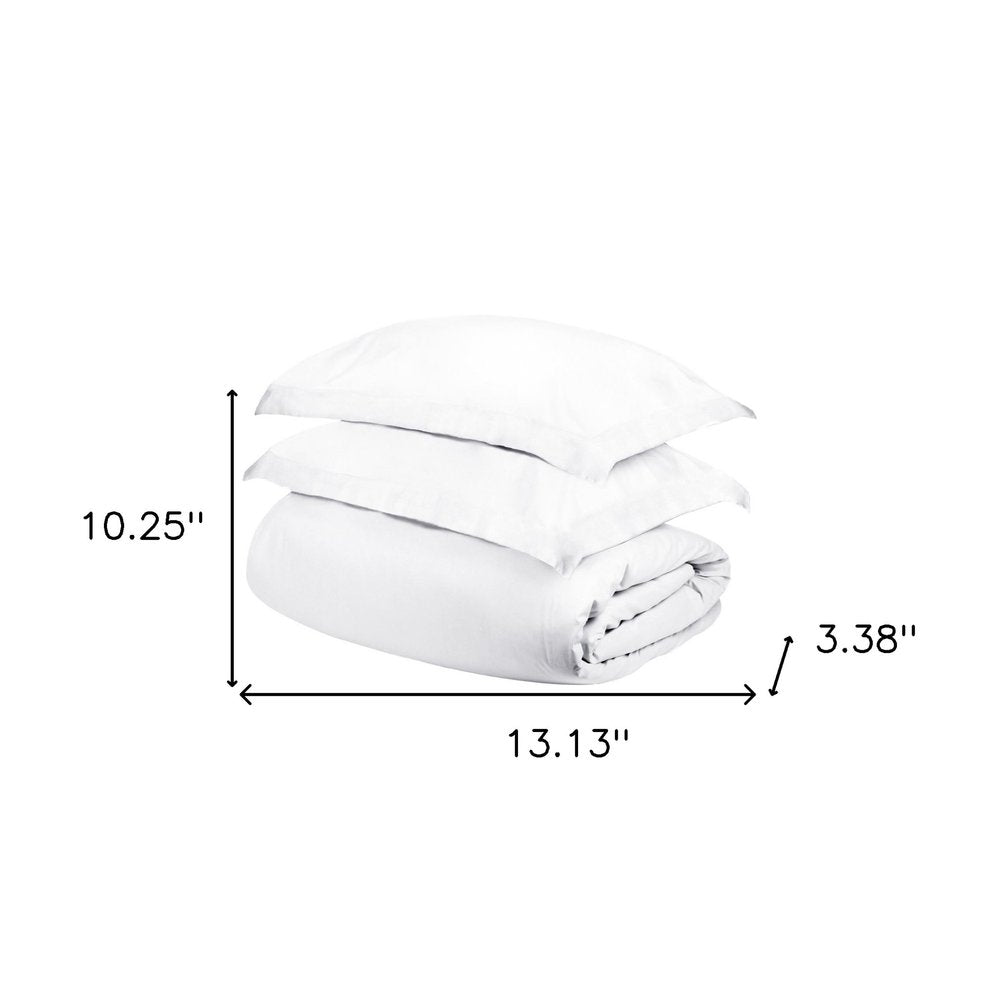 White Queen Cotton Washable Duvet Cover Set HomeRoots