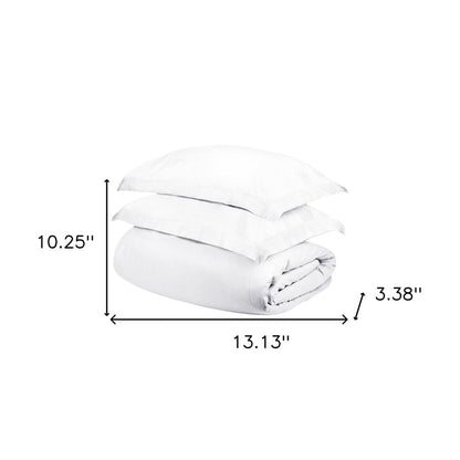 White Queen Cotton Washable Duvet Cover Set HomeRoots
