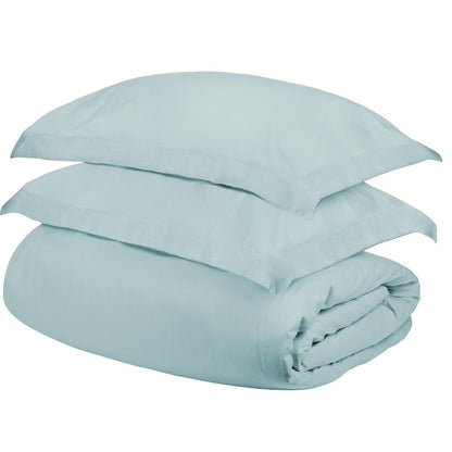 Light Blue King Cotton Washable Duvet Cover Set HomeRoots