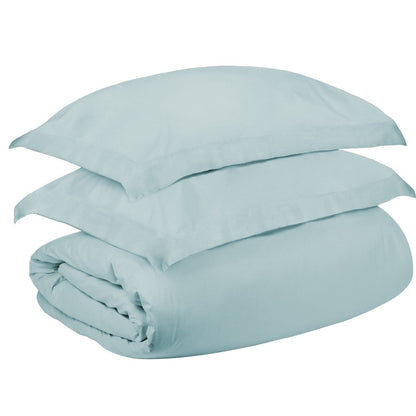 Light Blue King Cotton Washable Duvet Cover Set HomeRoots