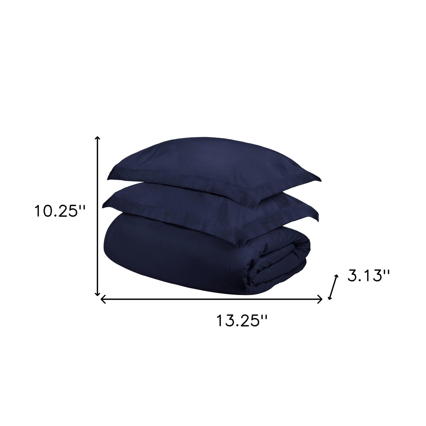 Navy Blue King Cotton Blend 400 Thread Count Washable Duvet Cover Set