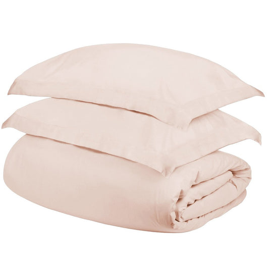 Pink King Cotton Blend 400 Thread Count Washable Duvet Cover Set HomeRoots