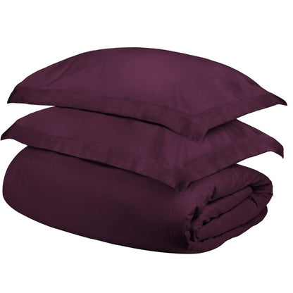 Plum Twin Cotton Washable Duvet Cover Set HomeRoots