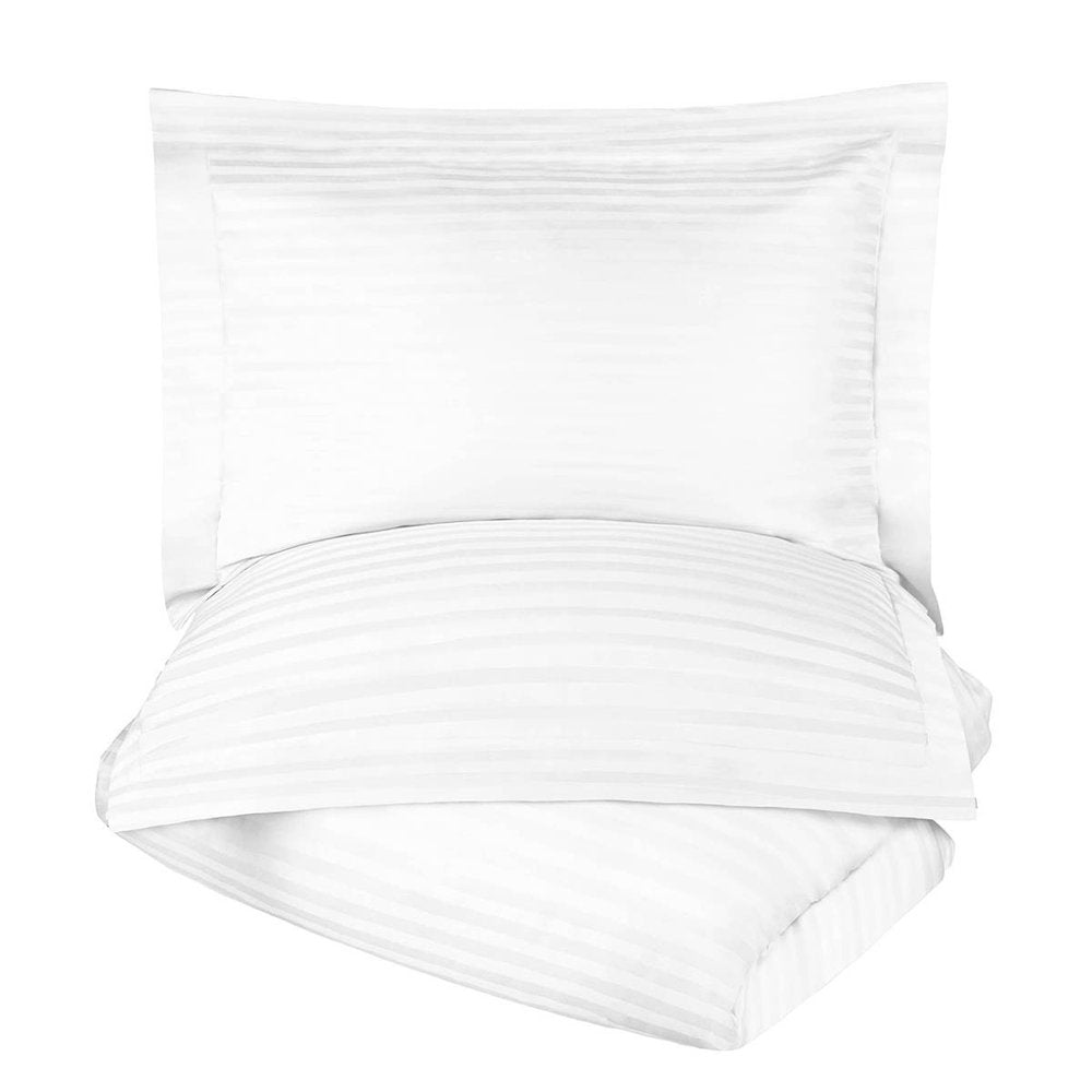 White Queen Cotton Blend 400 Thread Count Washable Duvet Cover Set HomeRoots