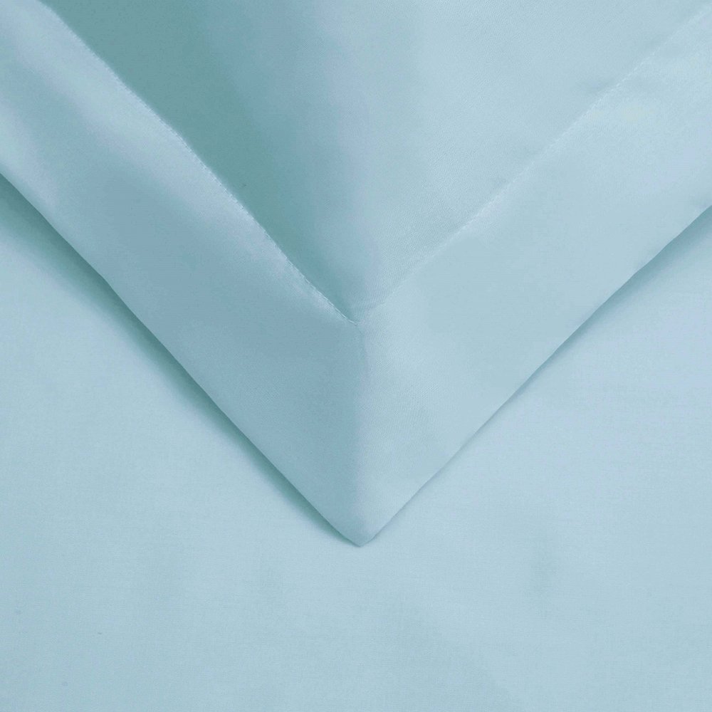 Light Blue King Cotton Blend Washable Duvet Cover Set — view 2