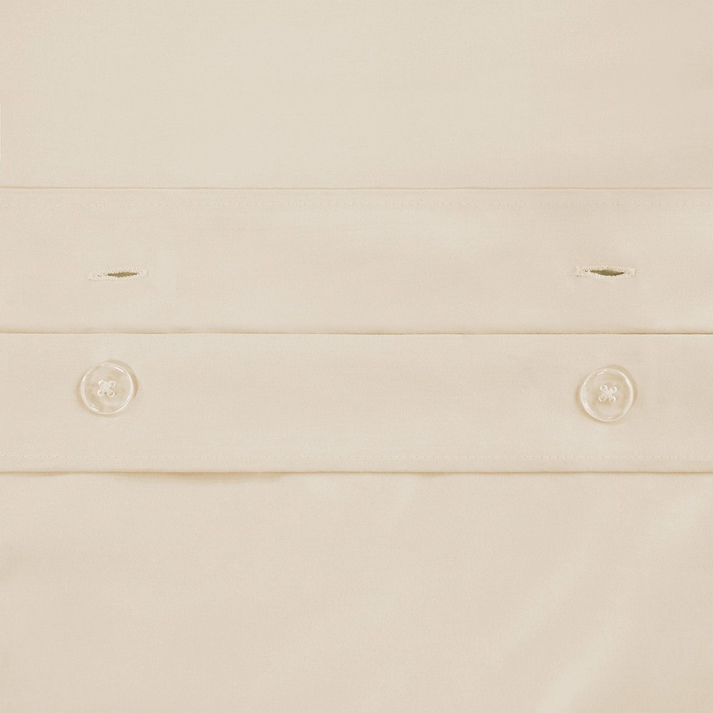 Ivory Queen Cotton Blend 650 Thread Count Washable Duvet Cover Set HomeRoots