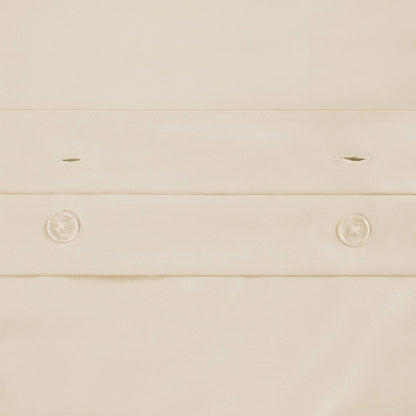 Ivory Queen Cotton Blend 650 Thread Count Washable Duvet Cover Set HomeRoots