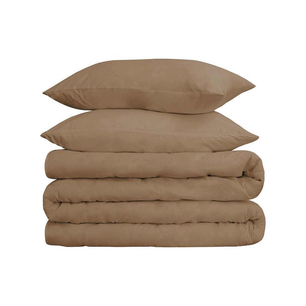 Taupe Queen Cotton Washable Duvet Cover Set HomeRoots