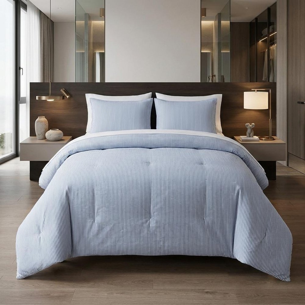Ivory King Cotton Washable Duvet Cover Set — view 4