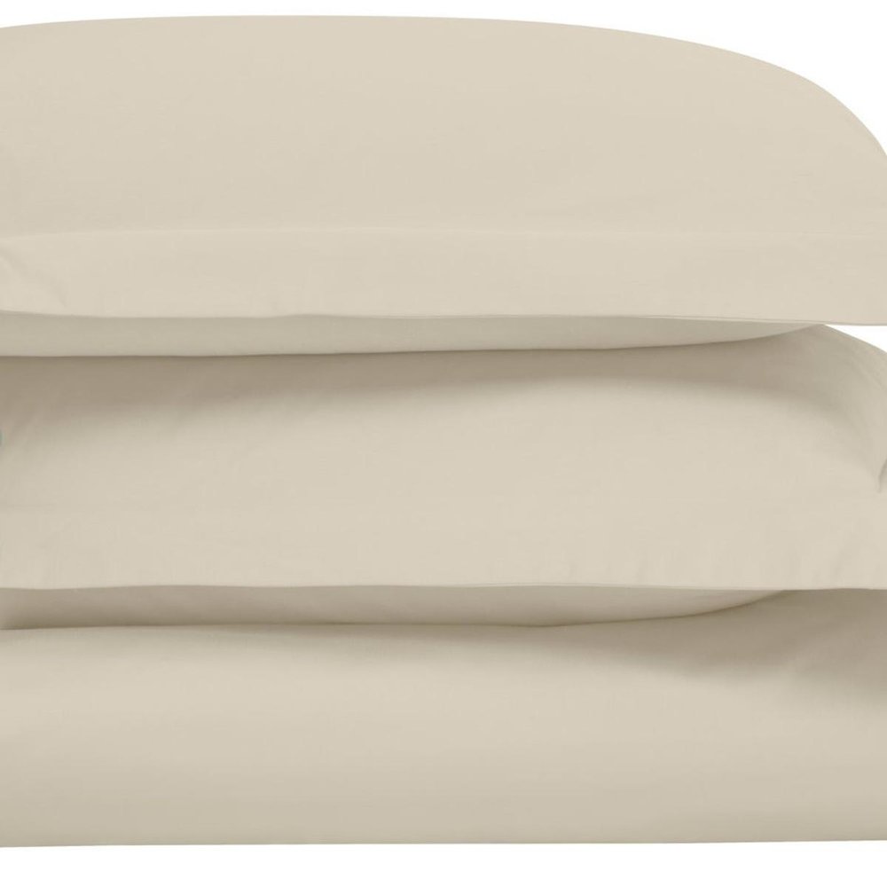 Ivory Twin Cotton Washable Duvet Cover Set — view 4