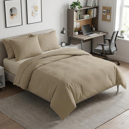 Linen Twin Cotton Washable Duvet Cover Set HomeRoots