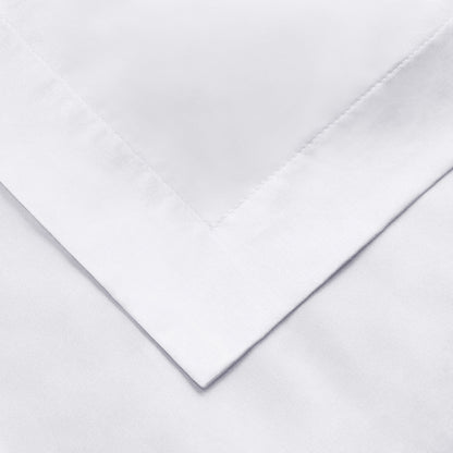 White Twin Cotton Blend 650 Thread Count Washable Duvet Cover Set