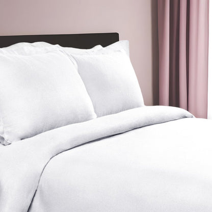 White Queen Cotton Blend 0 Thread Count Washable Duvet Cover Set HomeRoots