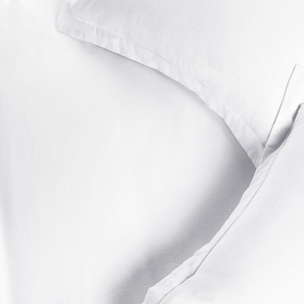 White Queen Cotton Blend 0 Thread Count Washable Duvet Cover Set HomeRoots