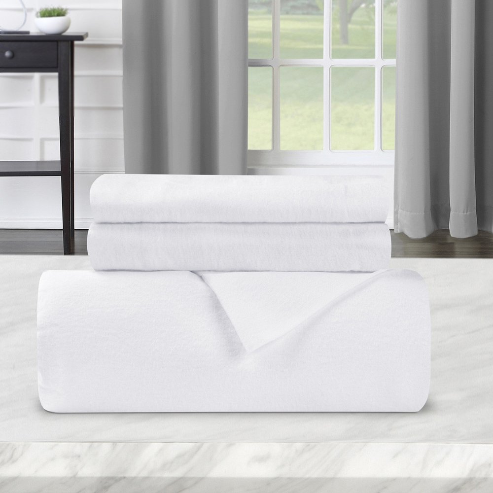 White Queen Cotton Blend 0 Thread Count Washable Duvet Cover Set HomeRoots