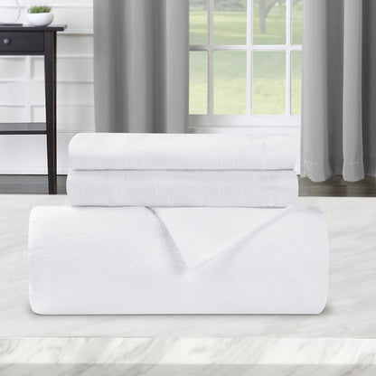 White Queen Cotton Blend 0 Thread Count Washable Duvet Cover Set HomeRoots