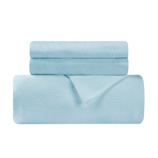 Light Blue King Cotton Blend 0 Thread Count Washable Duvet Cover Set HomeRoots