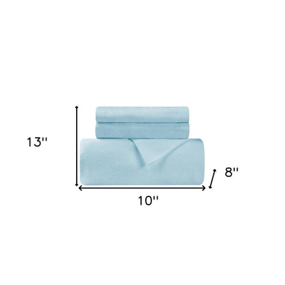 Light Blue King Cotton Blend 0 Thread Count Washable Duvet Cover Set HomeRoots