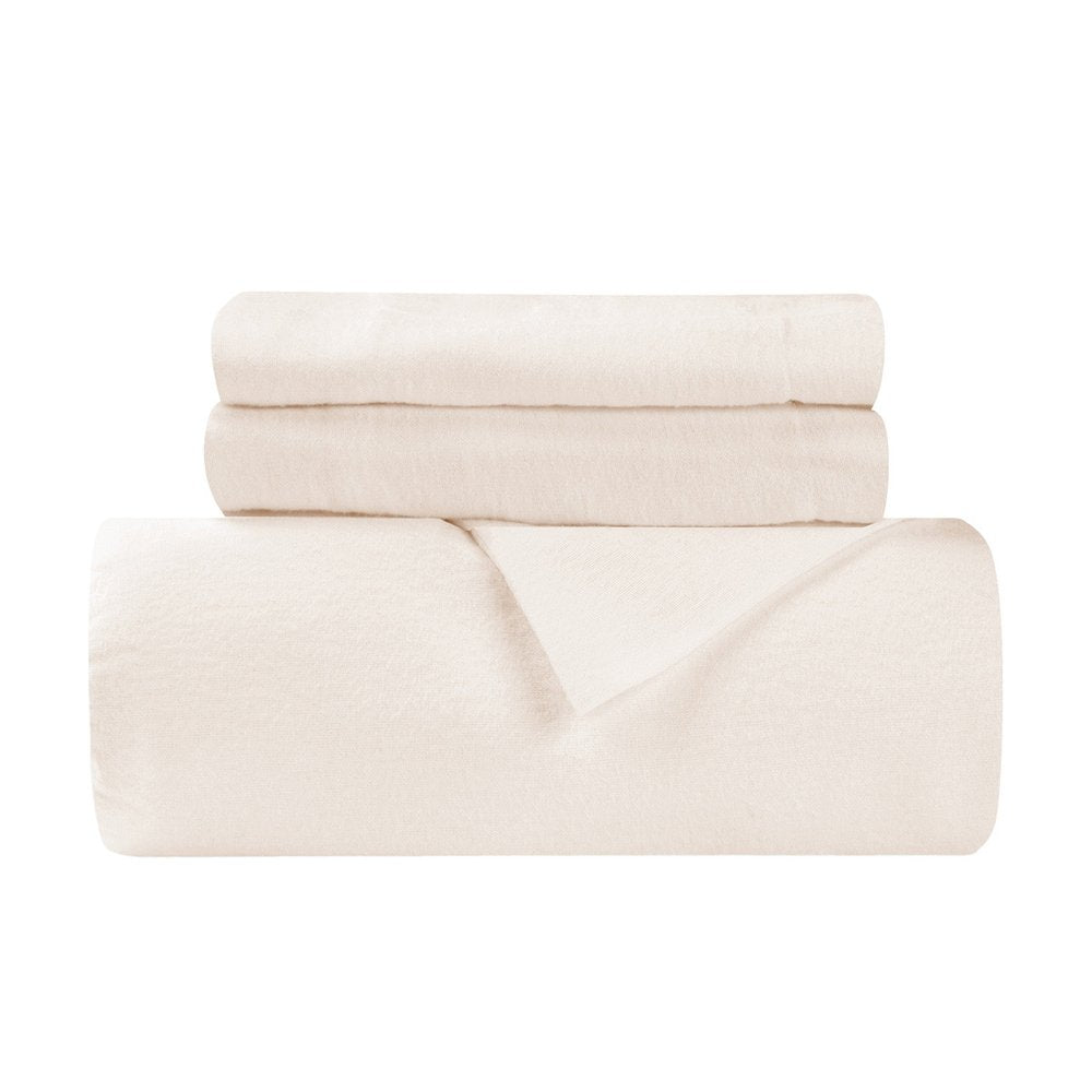 Ivory Twin Cotton Blend 0 Thread Count Washable Duvet Cover Set HomeRoots
