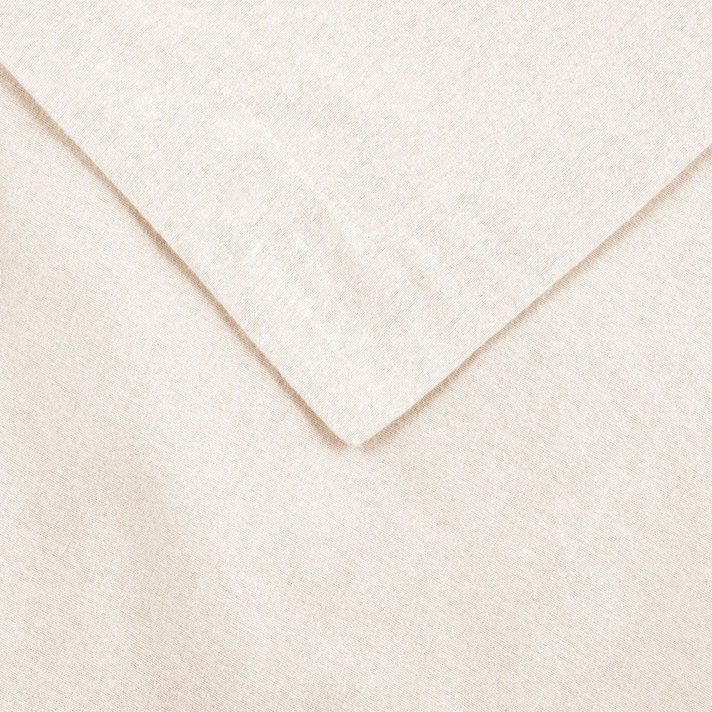 Ivory Twin Cotton Blend 0 Thread Count Washable Duvet Cover Set HomeRoots