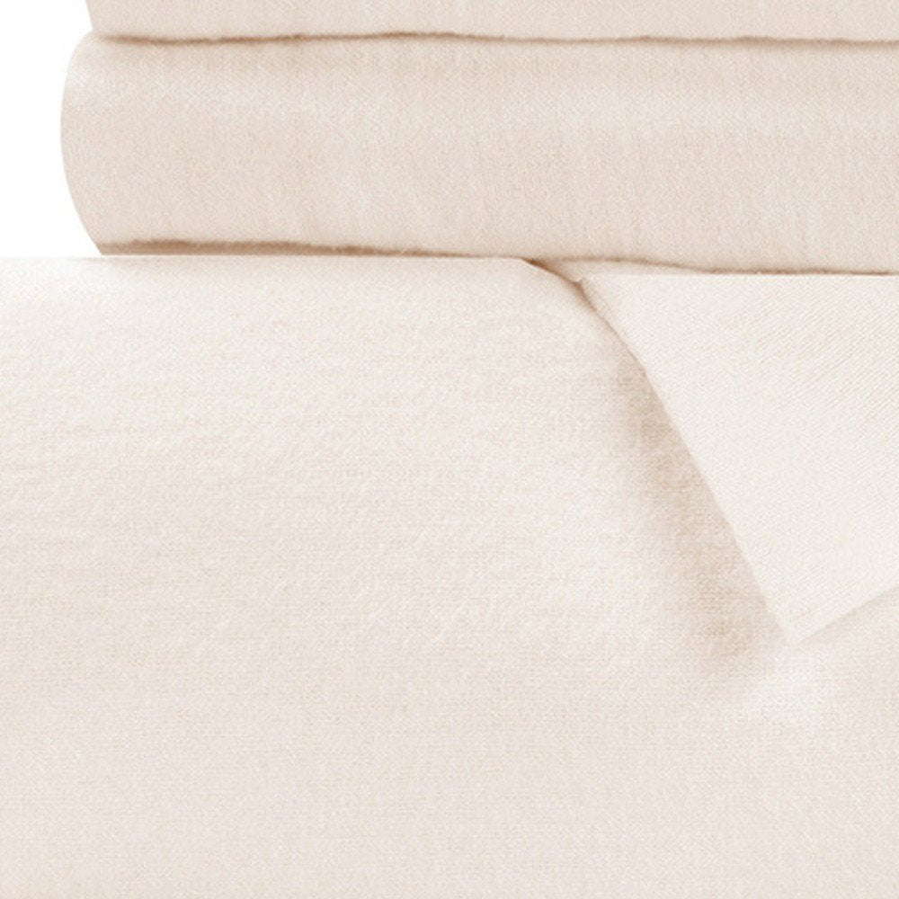 Ivory Twin Cotton Blend 0 Thread Count Washable Duvet Cover Set HomeRoots