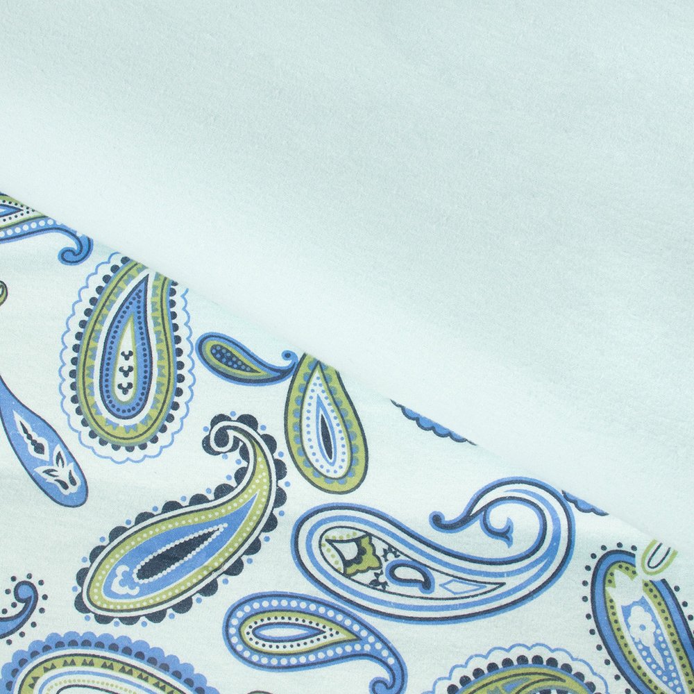 Blue and Green Queen Cotton Blend 0 Thread Count Washable Duvet Cover Set HomeRoots