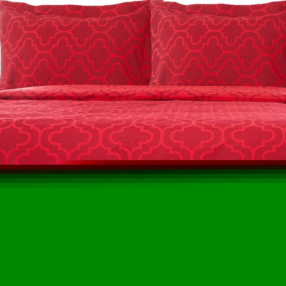 Burgundy King Cotton Blend Thread Count Washable Duvet Cover Set HomeRoots