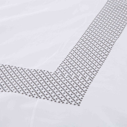 Gray and White Queen 100% Cotton 200 Thread Count Washable Duvet Cover Set HomeRoots