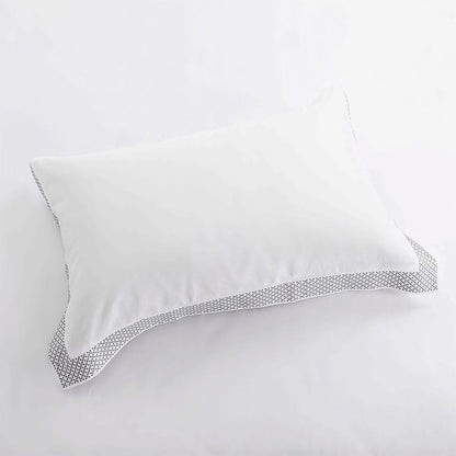 Gray and White Queen 100% Cotton 200 Thread Count Washable Duvet Cover Set HomeRoots