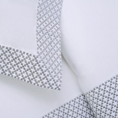 Gray and White Queen 100% Cotton 200 Thread Count Washable Duvet Cover Set HomeRoots