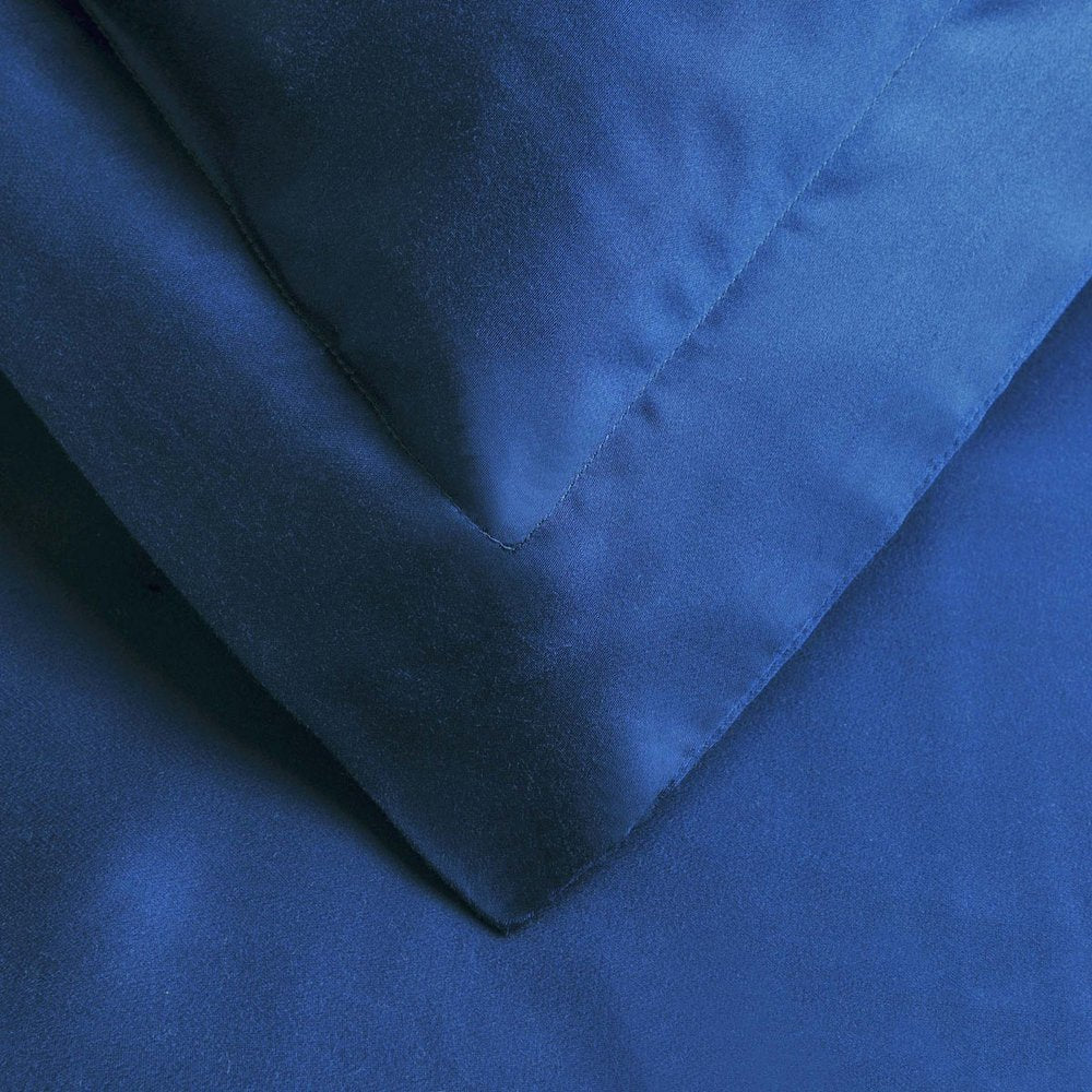 Navy Blue Queen Modal Washable Duvet Cover Set — view 2