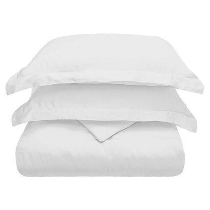 White Queen Cotton Blend 300 Thread Count Washable Duvet Cover Set HomeRoots