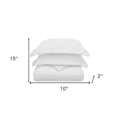 White Queen Cotton Blend 300 Thread Count Washable Duvet Cover Set HomeRoots
