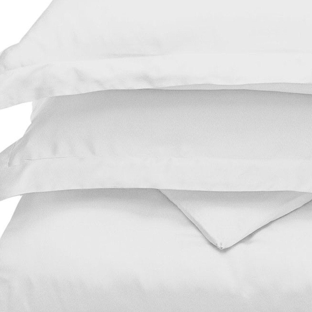 White Queen Cotton Blend 300 Thread Count Washable Duvet Cover Set HomeRoots