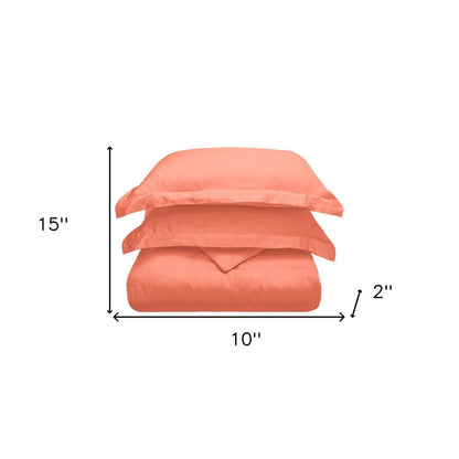 Coral King Cotton Blend 300 Thread Count Washable Duvet Cover Set HomeRoots