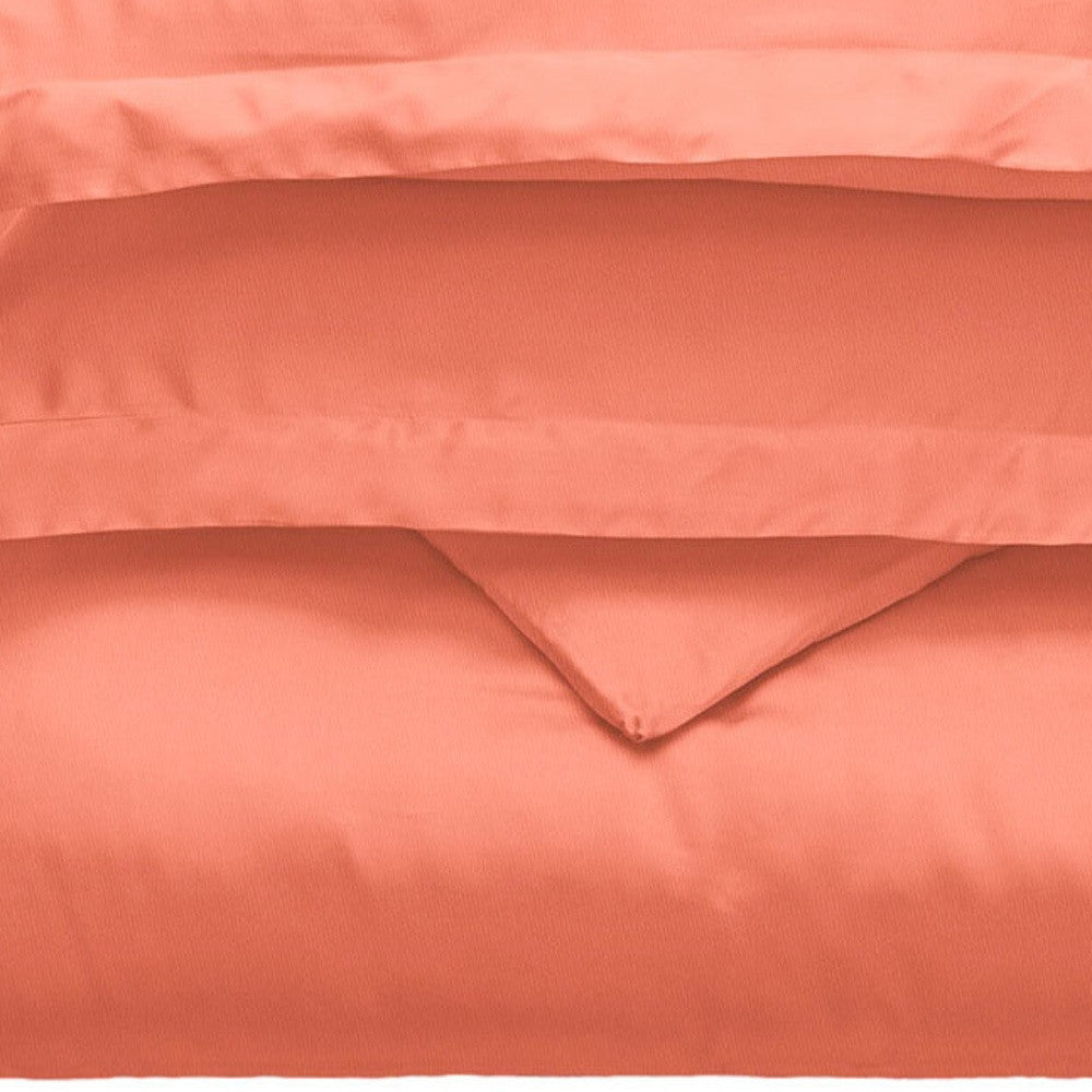 Coral King Cotton Blend 300 Thread Count Washable Duvet Cover Set