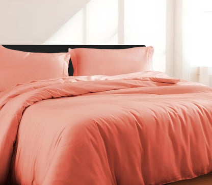 Coral King Cotton Blend 300 Thread Count Washable Duvet Cover Set HomeRoots